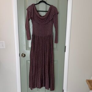 NWT Eloquii off the shoulder sweater dress size 14/16 pink/ purple shimmer